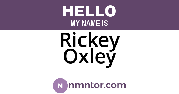 Rickey Oxley
