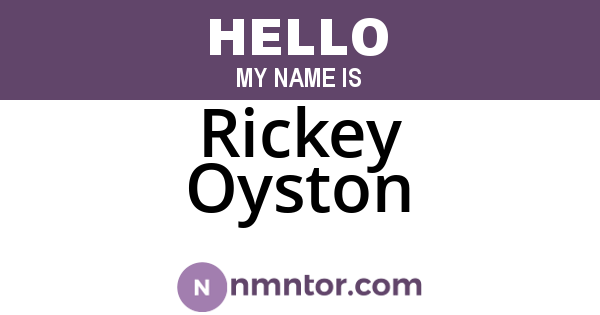 Rickey Oyston