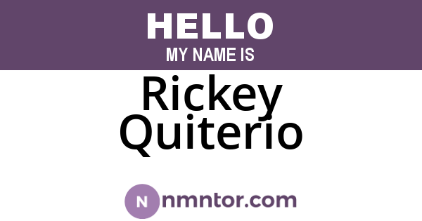Rickey Quiterio