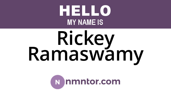 Rickey Ramaswamy