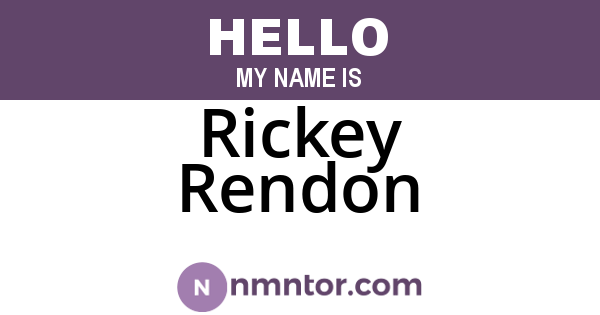 Rickey Rendon