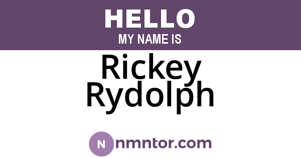 Rickey Rydolph