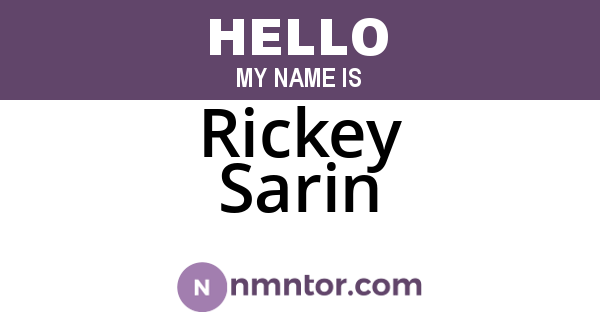 Rickey Sarin