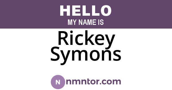 Rickey Symons