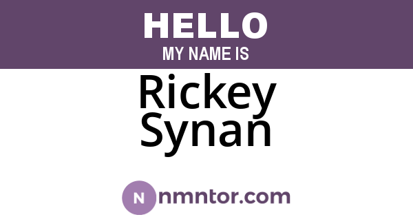 Rickey Synan