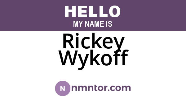 Rickey Wykoff