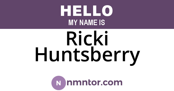 Ricki Huntsberry