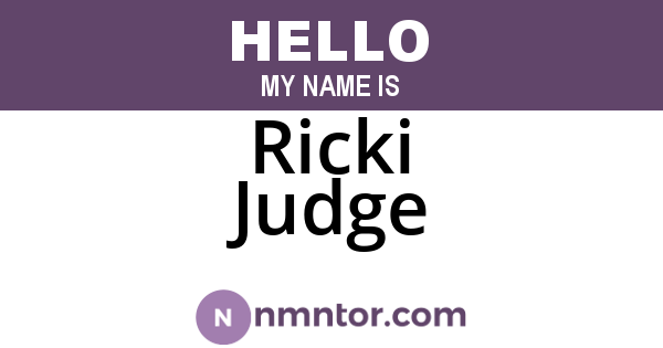 Ricki Judge