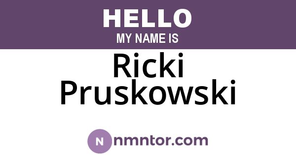 Ricki Pruskowski