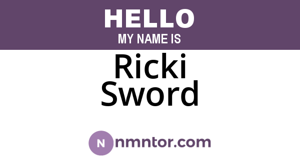 Ricki Sword