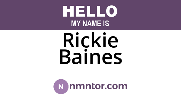 Rickie Baines