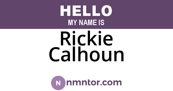 Rickie Calhoun