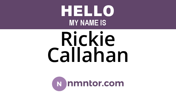 Rickie Callahan