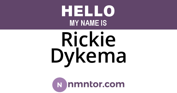 Rickie Dykema
