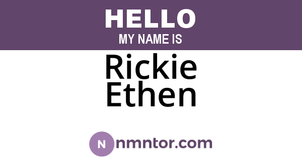 Rickie Ethen