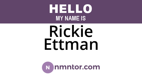 Rickie Ettman