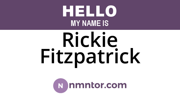 Rickie Fitzpatrick