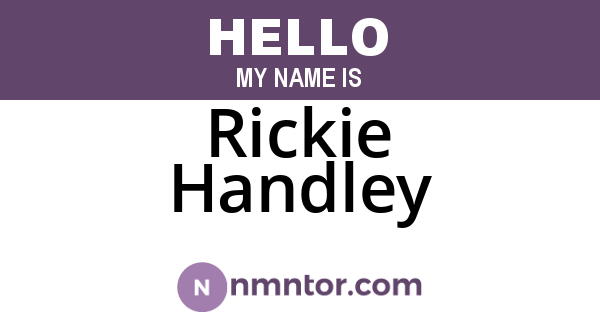 Rickie Handley