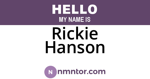 Rickie Hanson