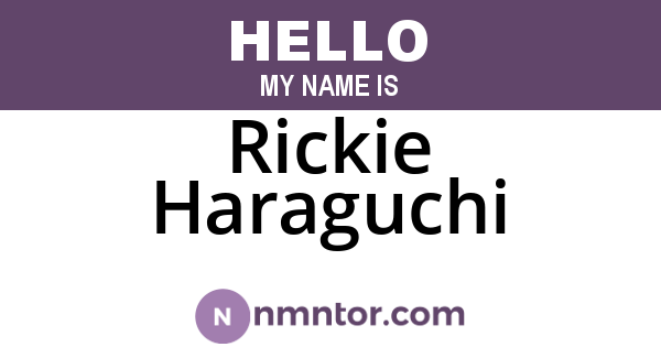 Rickie Haraguchi
