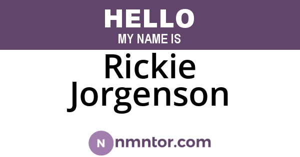Rickie Jorgenson
