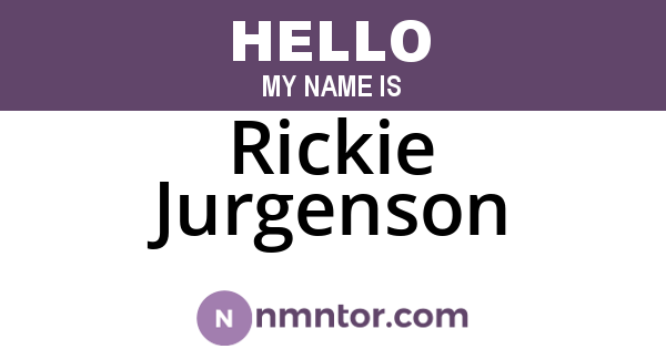 Rickie Jurgenson