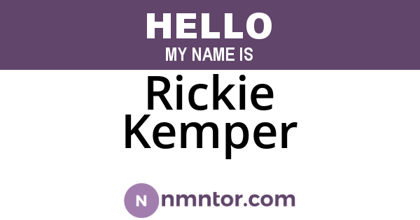 Rickie Kemper