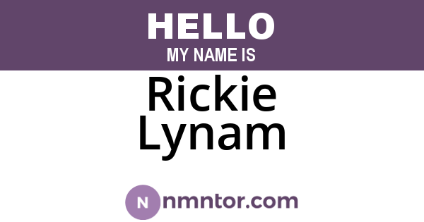 Rickie Lynam