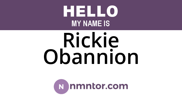 Rickie Obannion