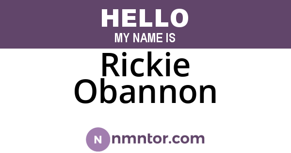 Rickie Obannon