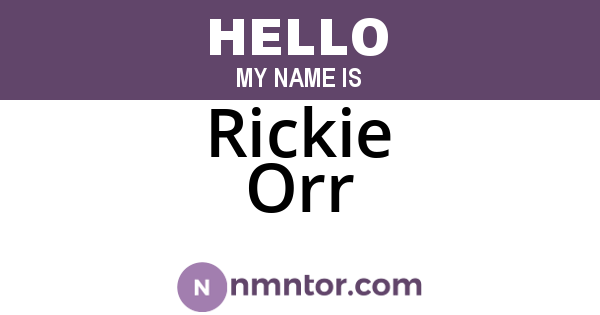 Rickie Orr