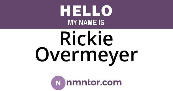 Rickie Overmeyer