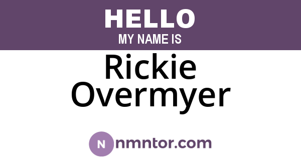 Rickie Overmyer