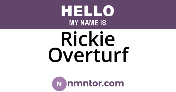 Rickie Overturf