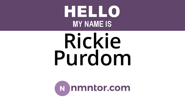 Rickie Purdom