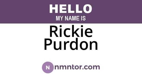 Rickie Purdon
