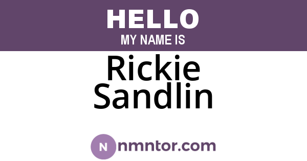 Rickie Sandlin