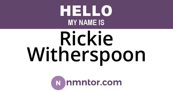 Rickie Witherspoon