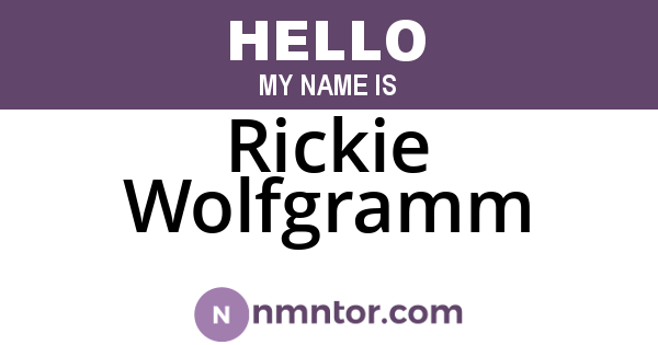 Rickie Wolfgramm