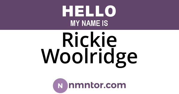Rickie Woolridge