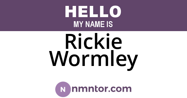 Rickie Wormley