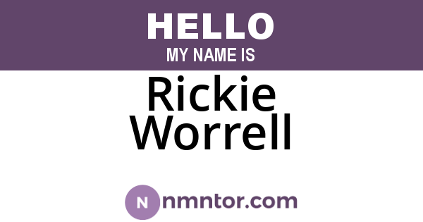 Rickie Worrell