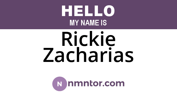Rickie Zacharias