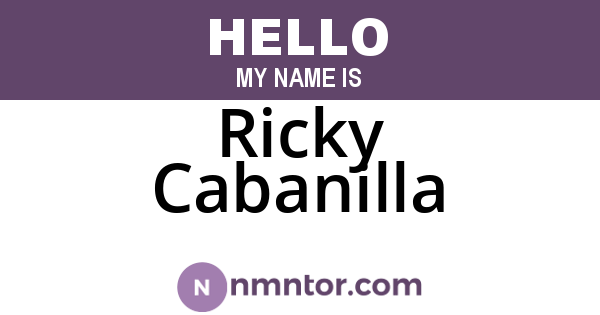 Ricky Cabanilla