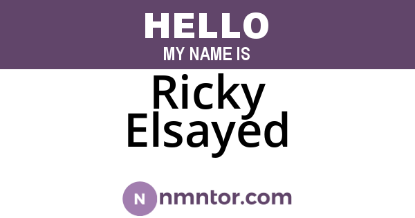 Ricky Elsayed