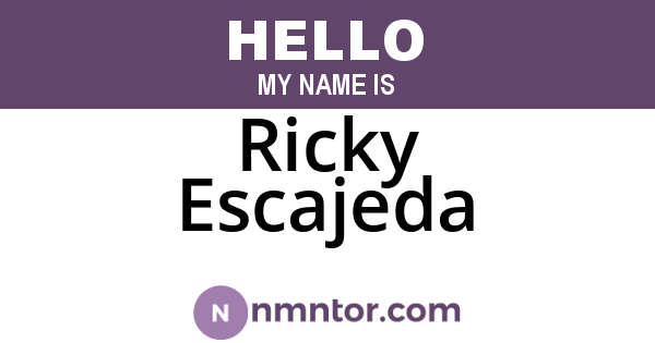 Ricky Escajeda