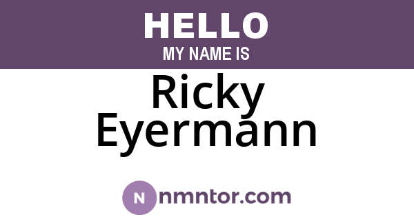 Ricky Eyermann
