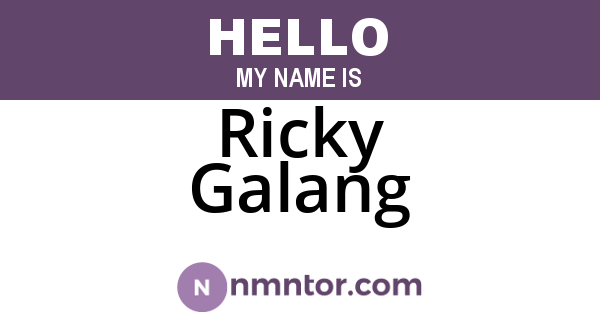 Ricky Galang