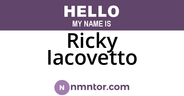 Ricky Iacovetto