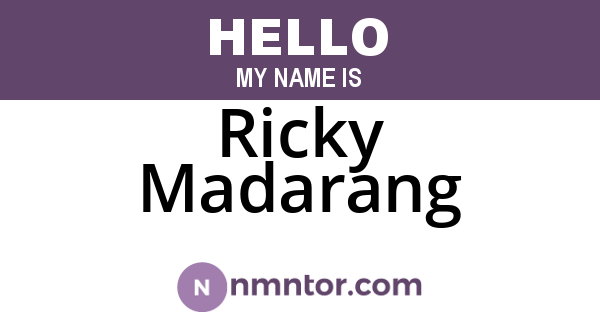 Ricky Madarang